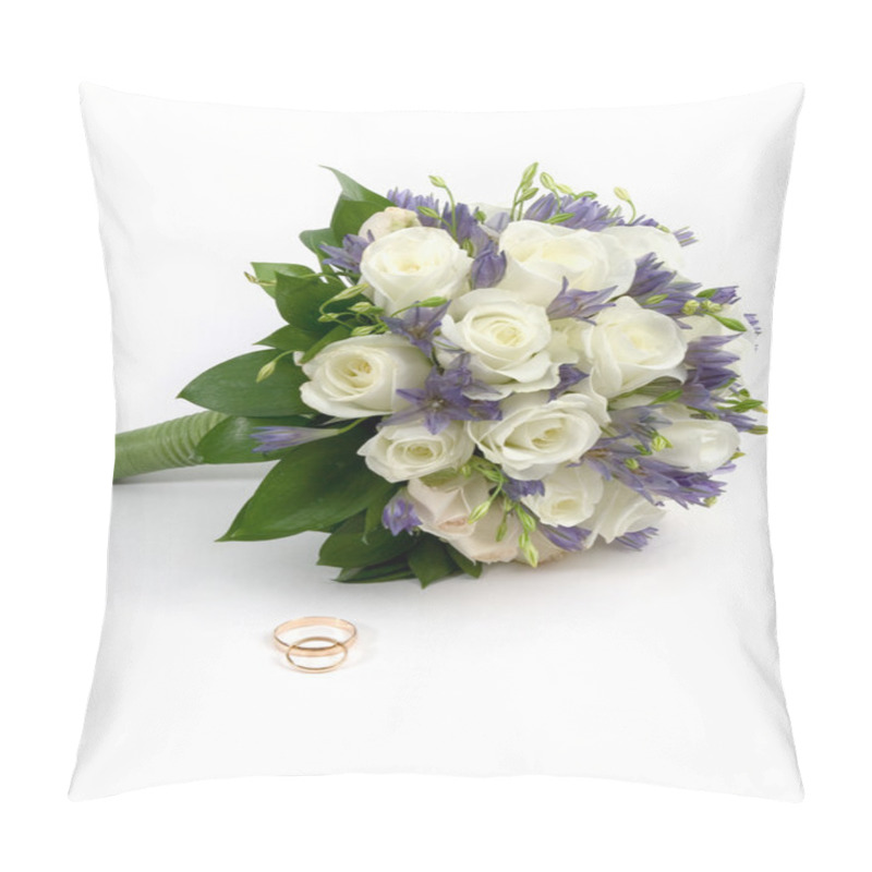 Personality  Wedding Bouquet And Rings Pillow Covers