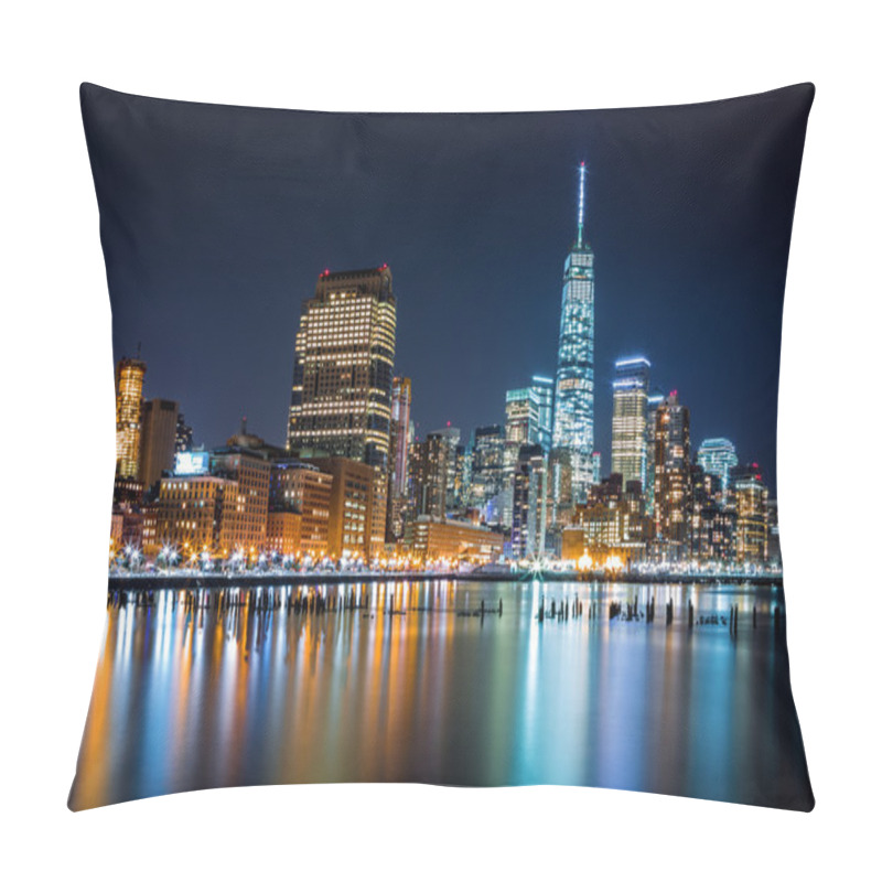 Personality  Lower Manhattan By Night Pillow Covers