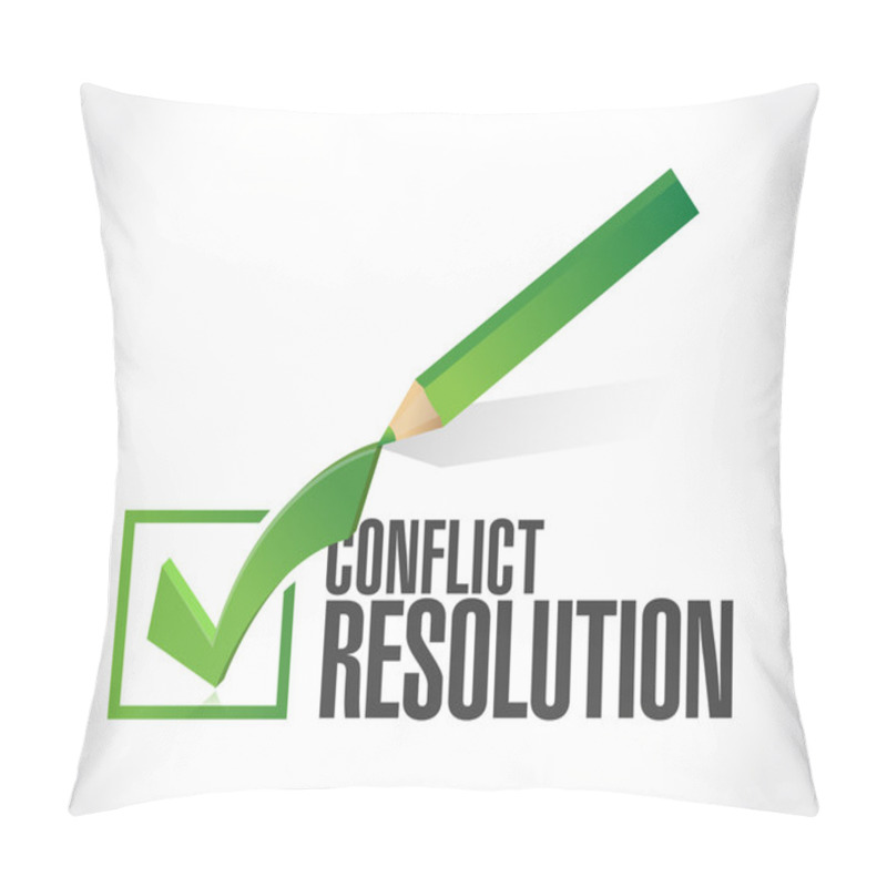 Personality  Conflict Resolution Check Mark Illustration Design Pillow Covers