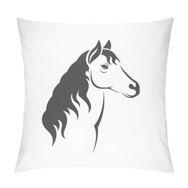 Personality  Vector Image Of An Horse Haed Design On White Background Pillow Covers