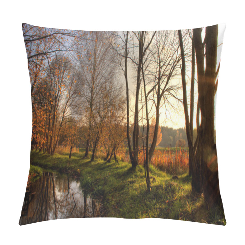 Personality  Sunrise On The River Pillow Covers