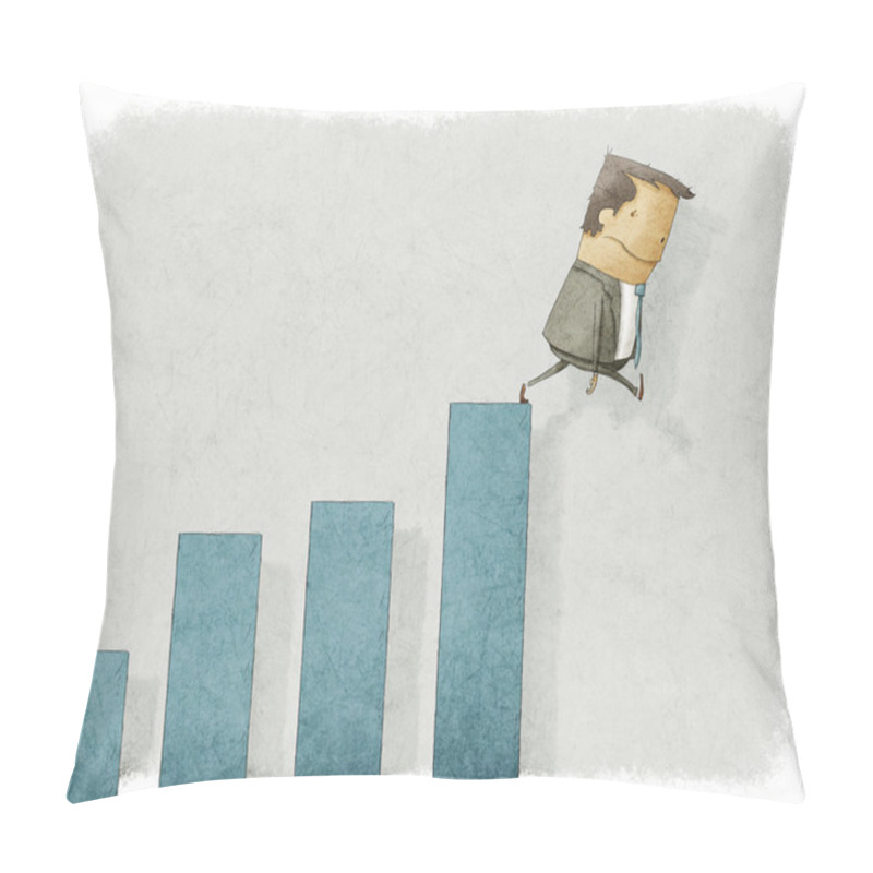 Personality  Falling Businesman Pillow Covers