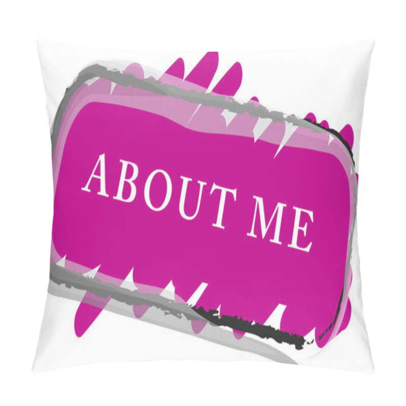 Personality  About Me Web Sticker Button Pillow Covers