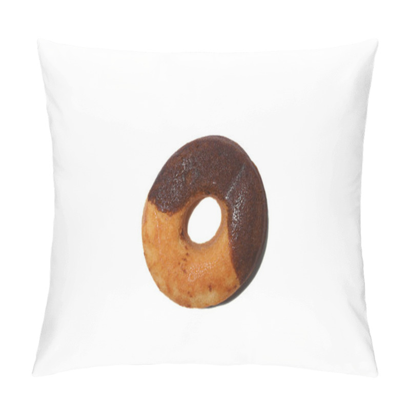 Personality  Chocolated Donut Cake Isoled On White  Pillow Covers