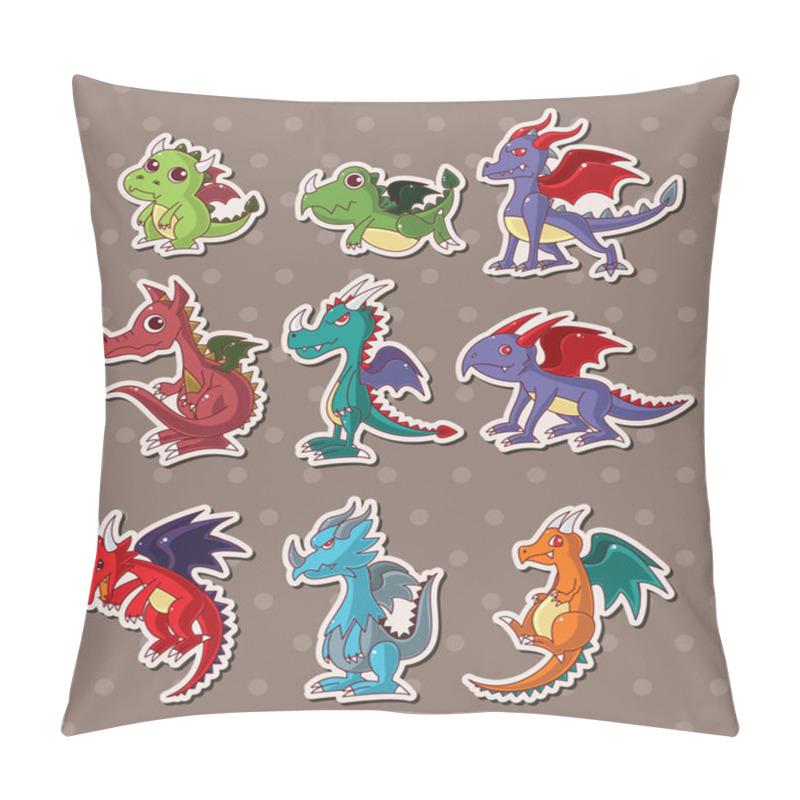 Personality  Fire Dragon Stickers Pillow Covers