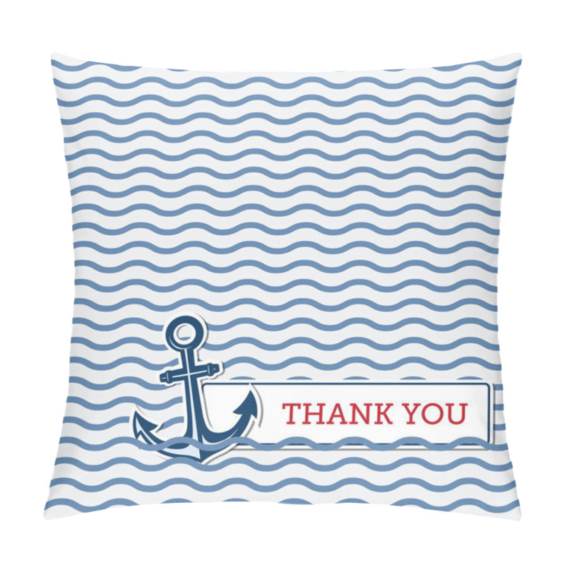 Personality  Thank You Card With Anchor Pillow Covers