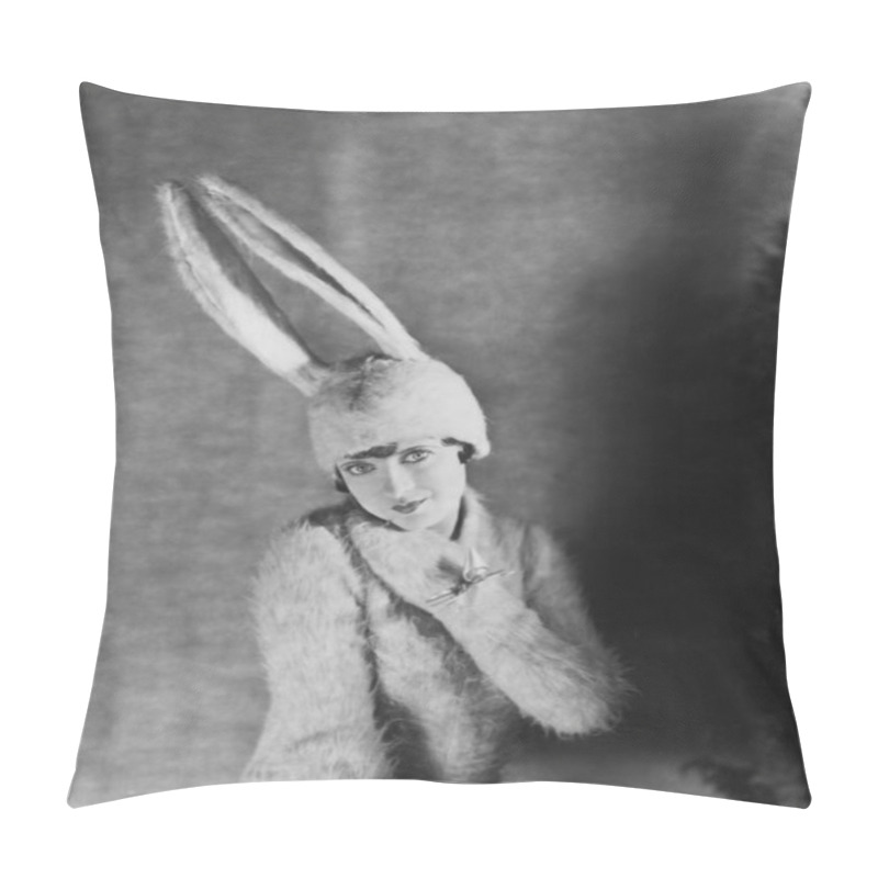 Personality  Woman In Bunny Costume Pillow Covers