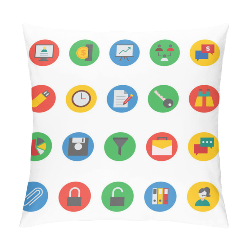 Personality  Business And Finance Vector Icons 5 Pillow Covers