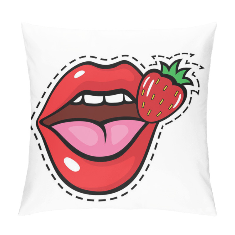 Personality  Pop Art Style Lips Sticker Pillow Covers