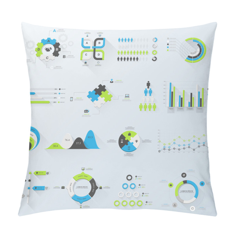 Personality  Business Infographics Pillow Covers