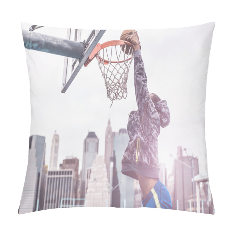 Personality  Street Basketball Athlete On Court Pillow Covers