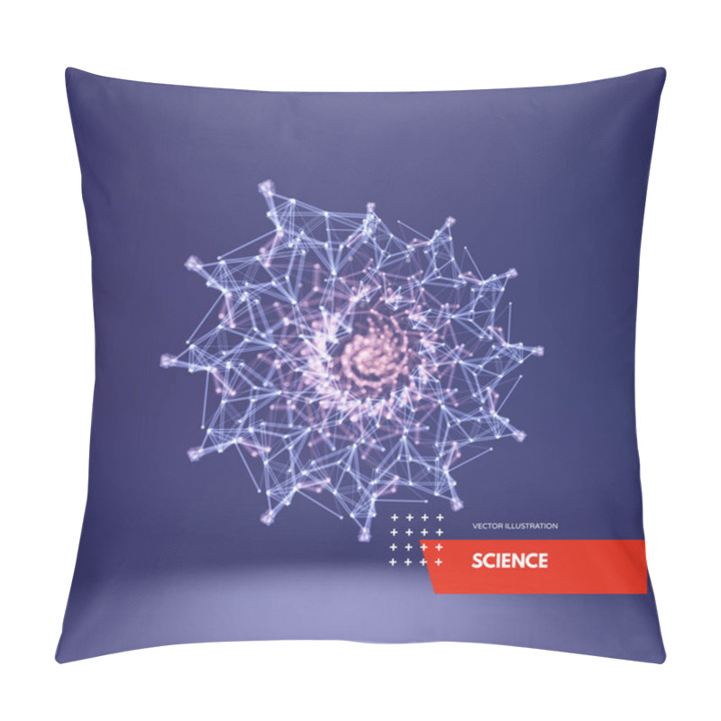 Personality  Nautilus Shell. Abstract Design Element. 3d Connection Structure. Vector Illustration For Science, Chemistry Or Education. Pillow Covers