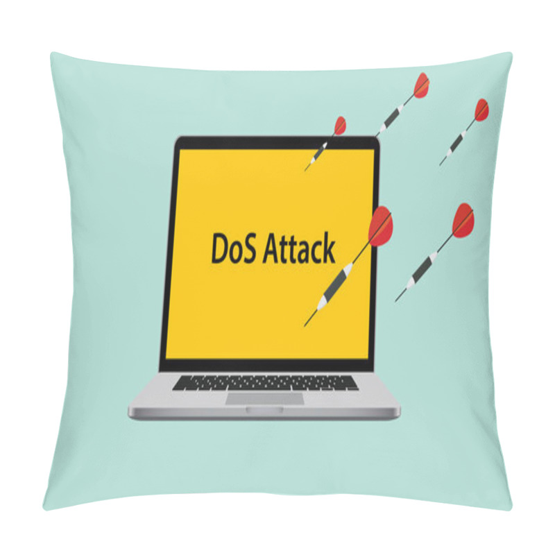 Personality  Ddos Dos Denial Of Service Attack With Laptop Attacked Pillow Covers