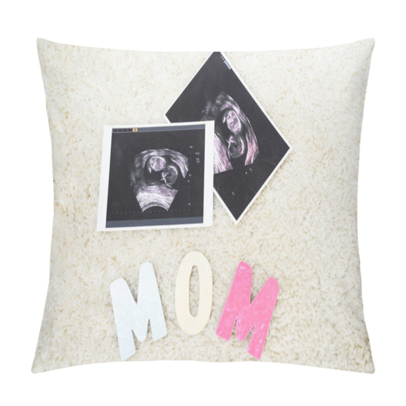 Personality  Mom Word And Ultrasound Scans Pillow Covers