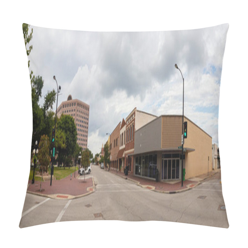 Personality  View Of Main Street In Victoria, Texas, USA Pillow Covers