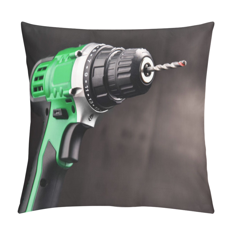 Personality  Cordless Drill With Drill Bit Working Also As Screw Gun. Pillow Covers