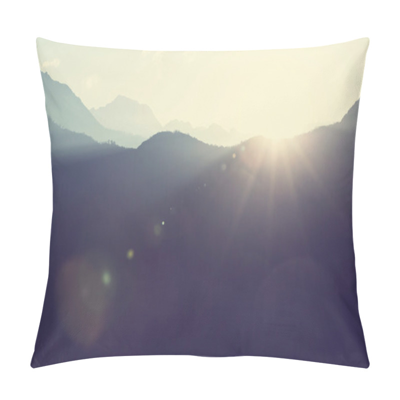 Personality  Beautiful Mountains Silhouettes Pillow Covers