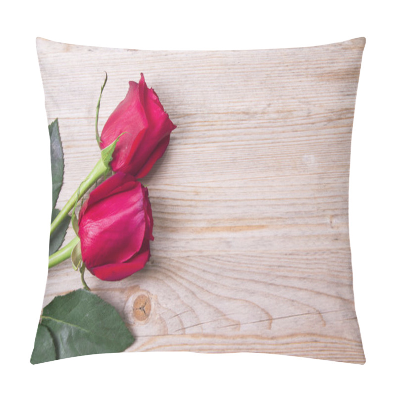 Personality  Red Roses On Wood Pillow Covers