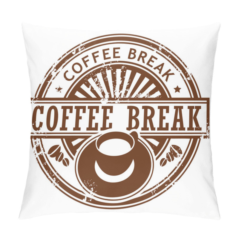 Personality  Coffee Break Stamp Pillow Covers