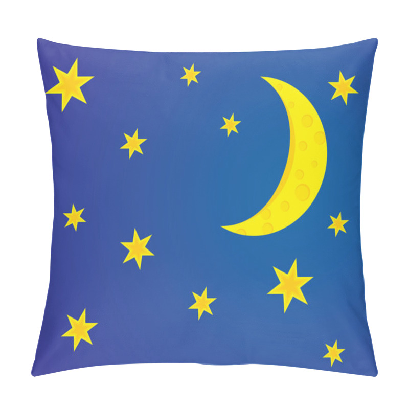 Personality  Night Sky With Moon And Stars Pillow Covers