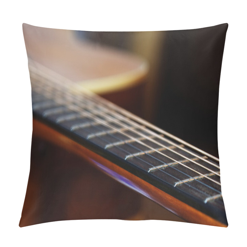 Personality  Guitar Fretboard, Detail With Shallow Depth Of Field Pillow Covers