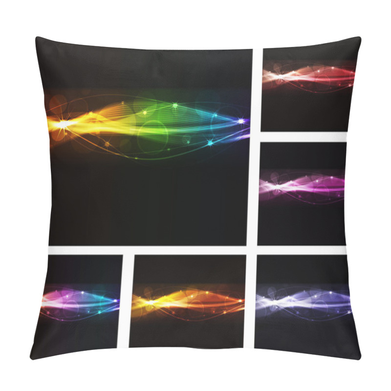 Personality  Abstract Wave Pack,ai10 Format Pillow Covers