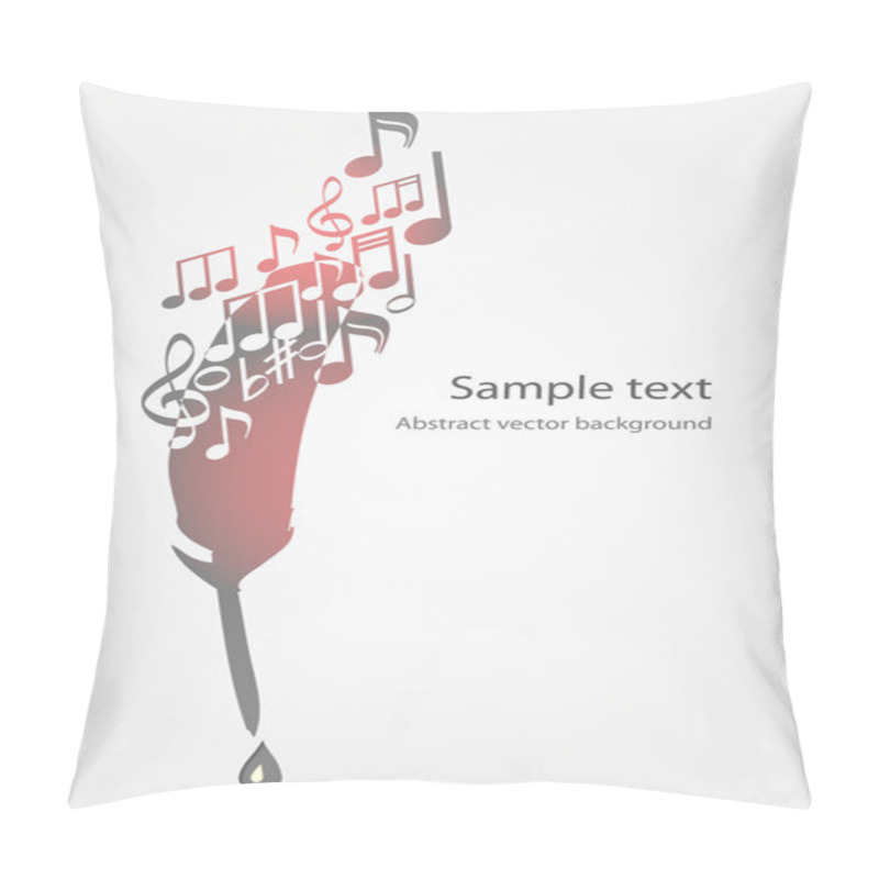 Personality  Vector Background With Feather And Music Notes. Pillow Covers