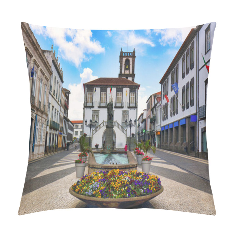 Personality  City Hall In Ponta Delgada, Azores, Portugal. Ponta Delgada City Hall With A Bell Tower In The Capital Of The Azores. Portugal, Sao Miguel. Town Hall, Ponta Delgada, Sao Miguel, Azores, Portugal Pillow Covers