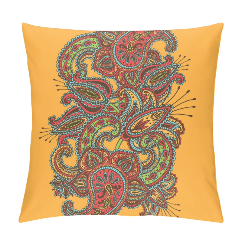 Personality  Hand-Drawn Henna Mehndi Abstract Mandala Flowers And Paisley Doo Pillow Covers