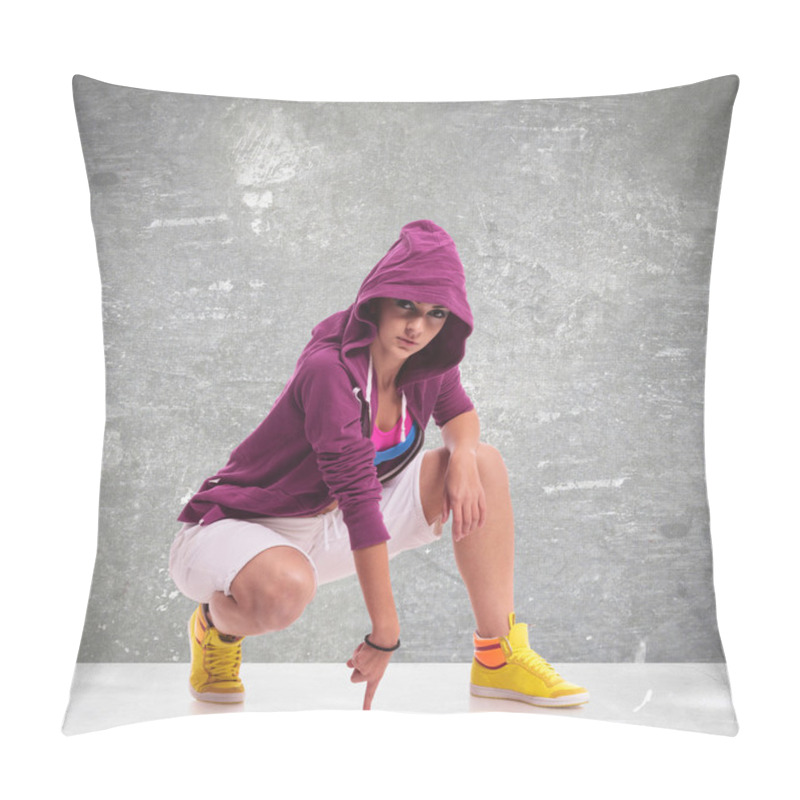 Personality  Woman Dancer Wearing A Hoodie Pillow Covers