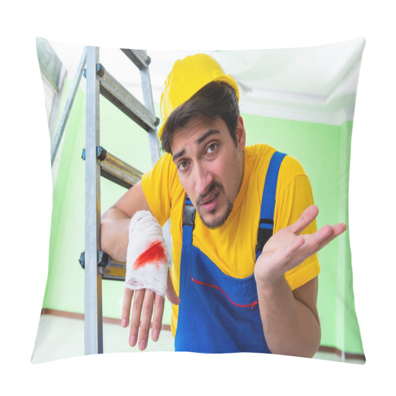 Personality  Injured Worker At The Work Site Pillow Covers