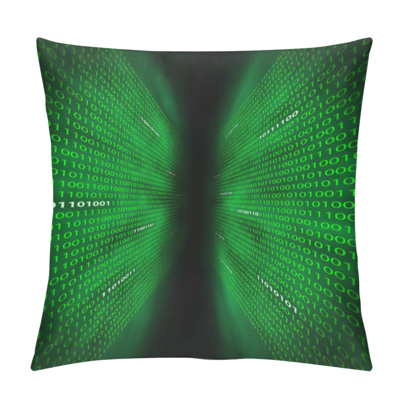 Personality  Two Walls Of Binary Code Pillow Covers