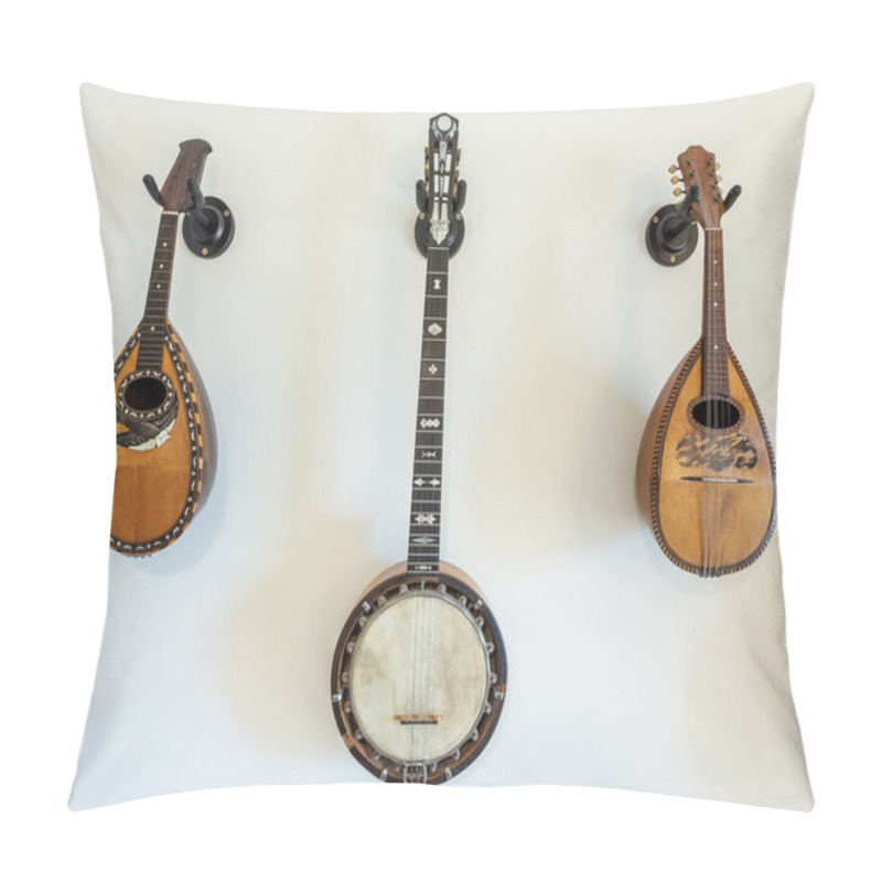 Personality  Stringed Musical Instruments On The Wall. Inside Pillow Covers