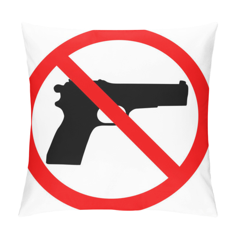 Personality  Gun Prohibition Sign Vector Illustration Pillow Covers