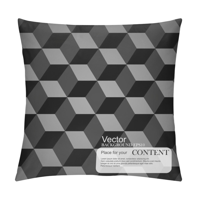 Personality  Geometric Pattern Background, Seamless 3d Cubes. Pillow Covers