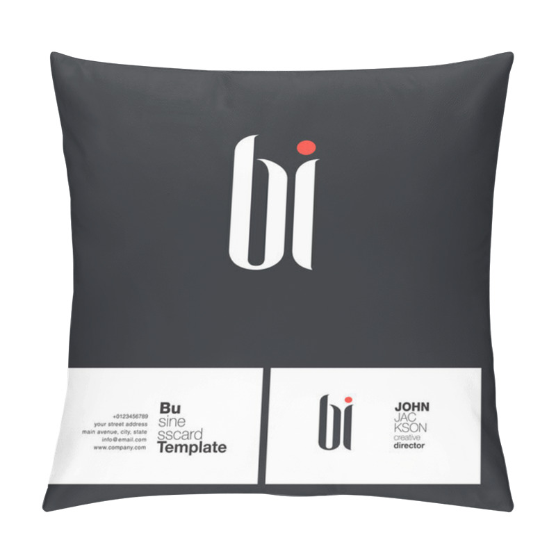 Personality  BI Letters Logo Business Card pillow covers