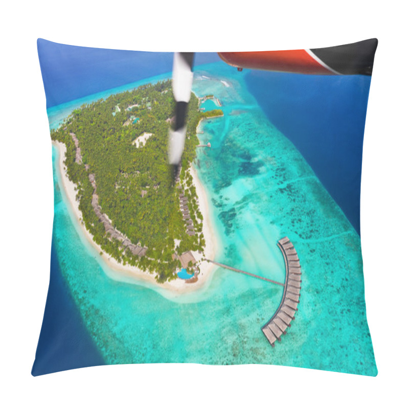 Personality  Tropical Island At Maldives Pillow Covers