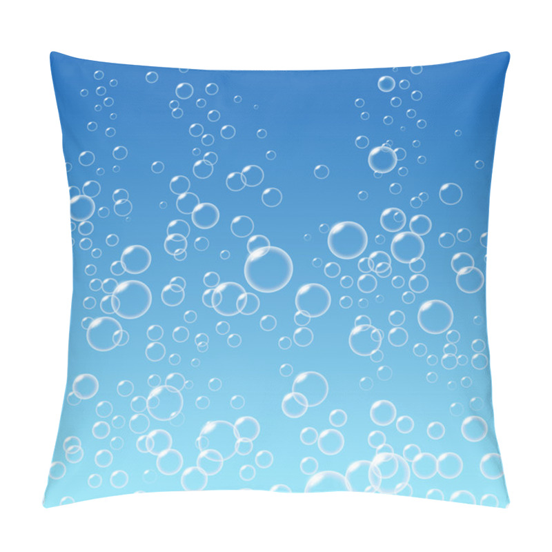 Personality  Water Bubbles Pattern On Blue Background.  Pillow Covers