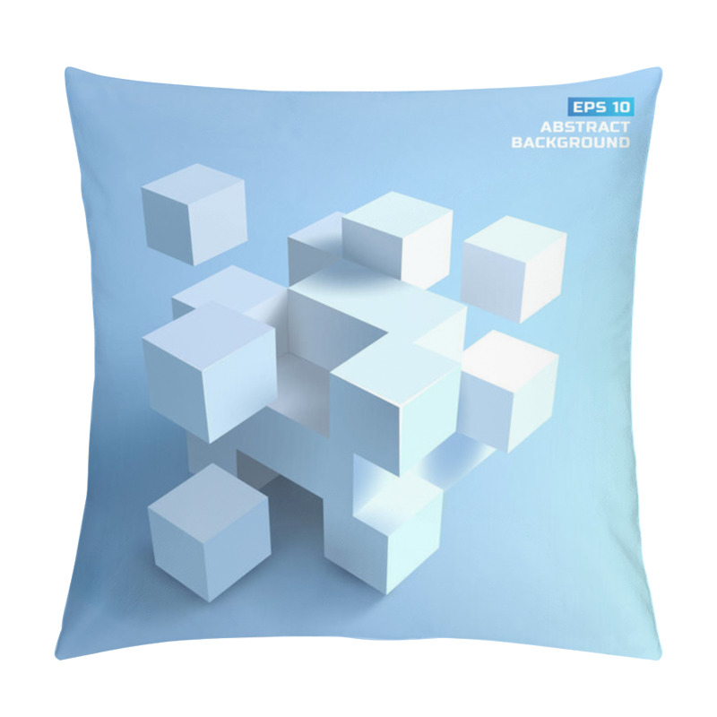 Personality  3d Cubes Background Pillow Covers