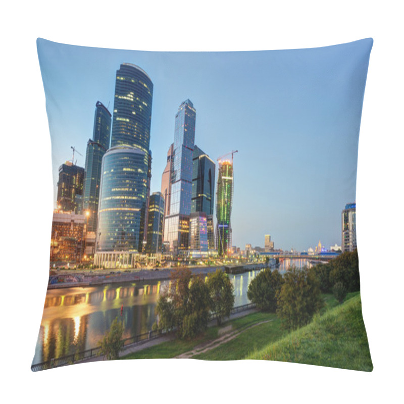 Personality  Moscow-city (Moscow International Business Center) At Night Pillow Covers