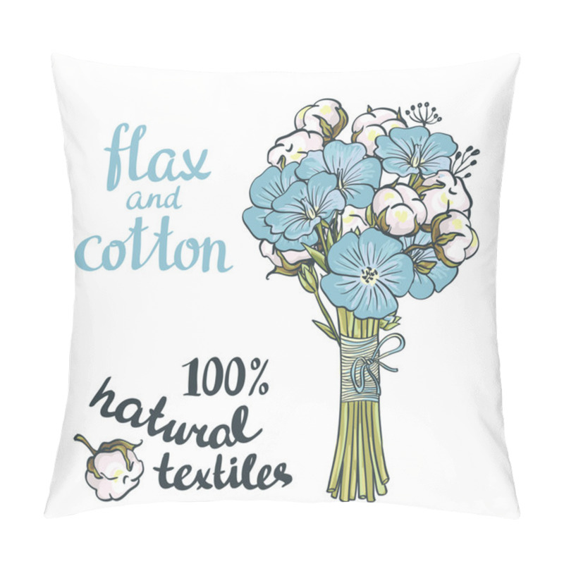 Personality  Flax And Cotton Flowers Pillow Covers