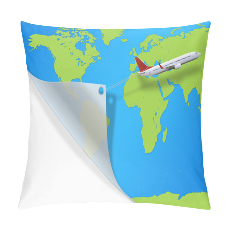 Personality  Travel The World Monuments Plane Concept Pillow Covers