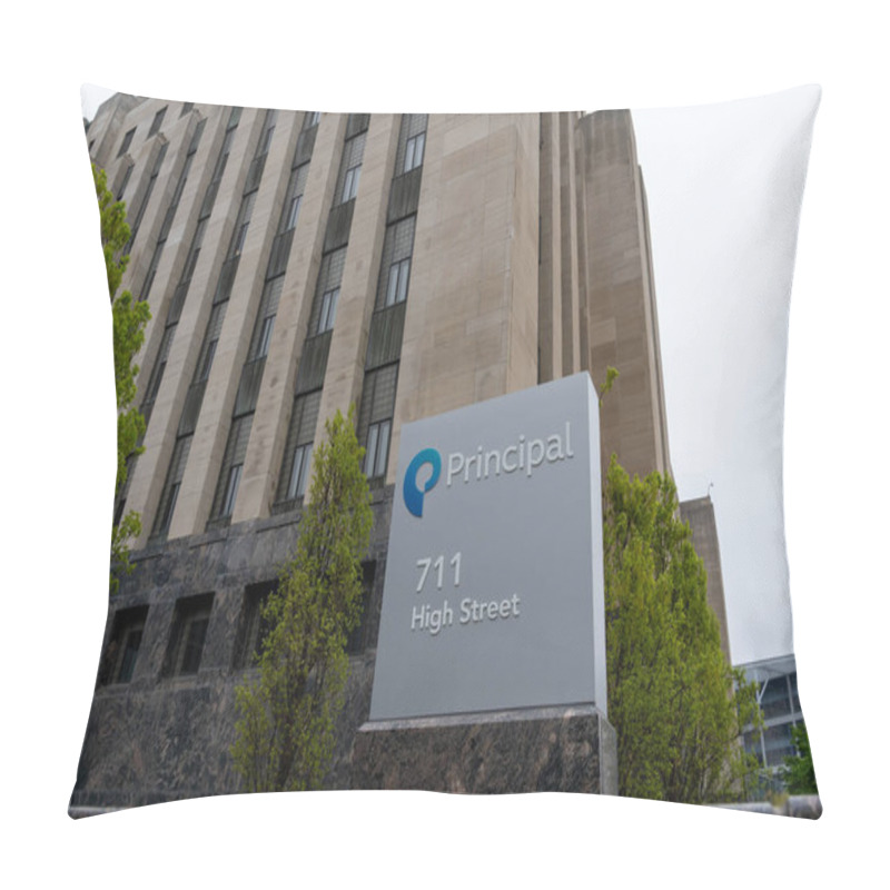 Personality  Principal Financial Group Headquarters In Des Moines, Iowa, USA, May 6, 2023. Principal Financial Group Is An American Global Financial Investment Management And Insurance Pillow Covers