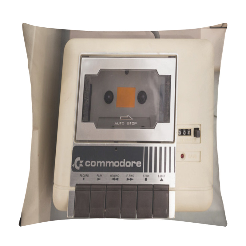 Personality  Commodore Cassette Player At Robot And Makers Show Pillow Covers