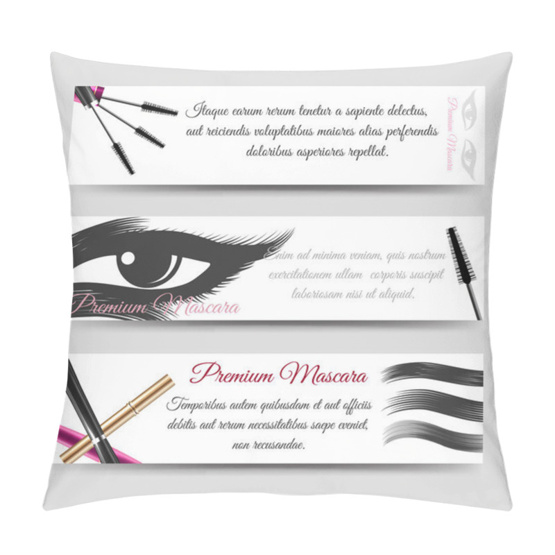 Personality  Cosmetics Horizontal Banners Mascara Pillow Covers