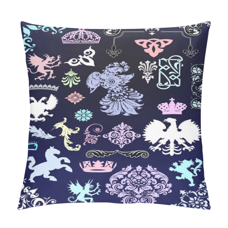 Personality  Heraldic Animal And Ornament Set Pillow Covers