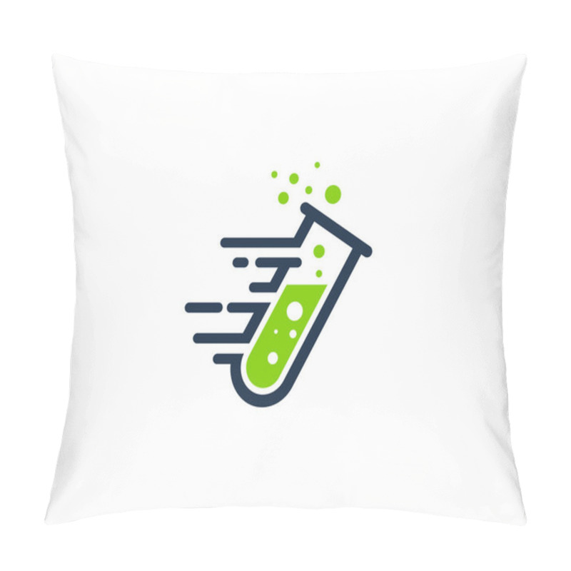 Personality  Lab Flask Icon Logo Design Element. Vector Illustration Pillow Covers