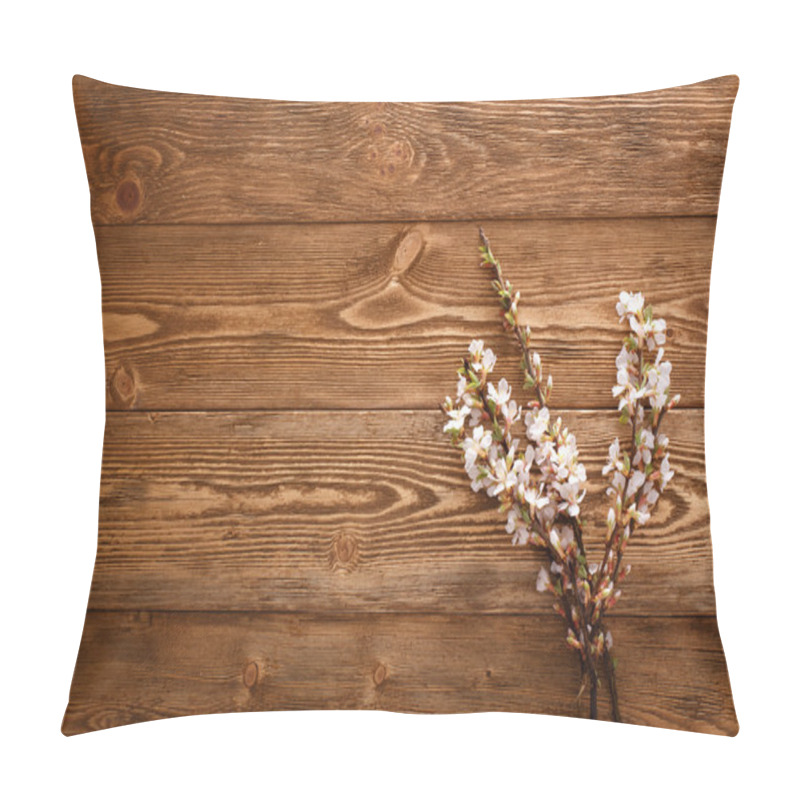 Personality  Summer Flowers On Wood Texture Background With Copyspace Pillow Covers