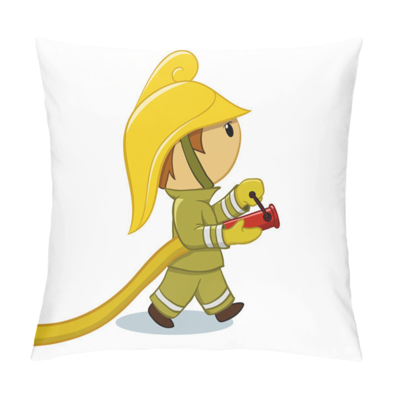 Personality  Fireman With Hose And Funny Helmet Pillow Covers