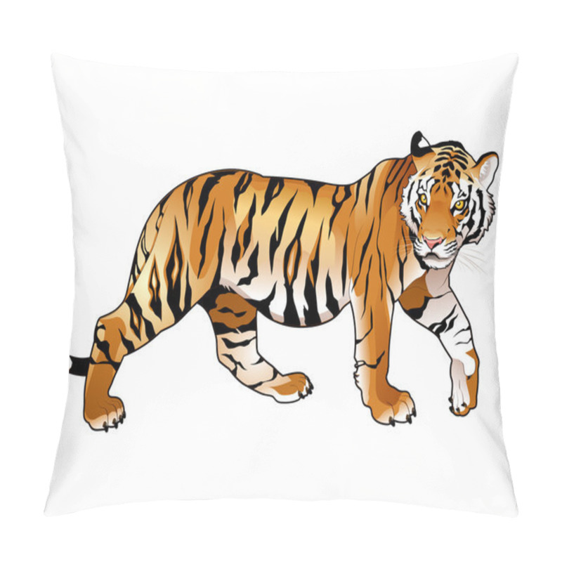 Personality  Red Tiger. Pillow Covers